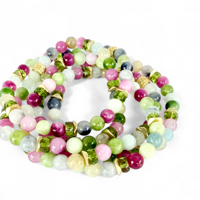 Bennett - Multi Green, Pink, Gray