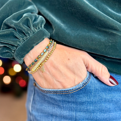 Day 8: Gemma Pave Gold - Silver + Santa Pouch