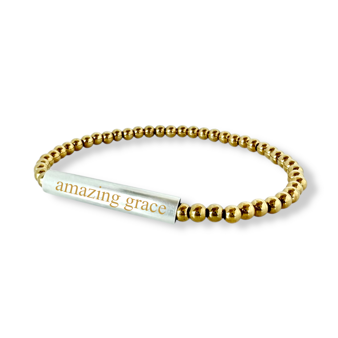 Kelly - Custom Engraved Brushed Silver Plate - Gold