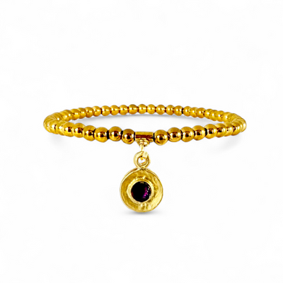 Sicily Crystal Plum - Beaded