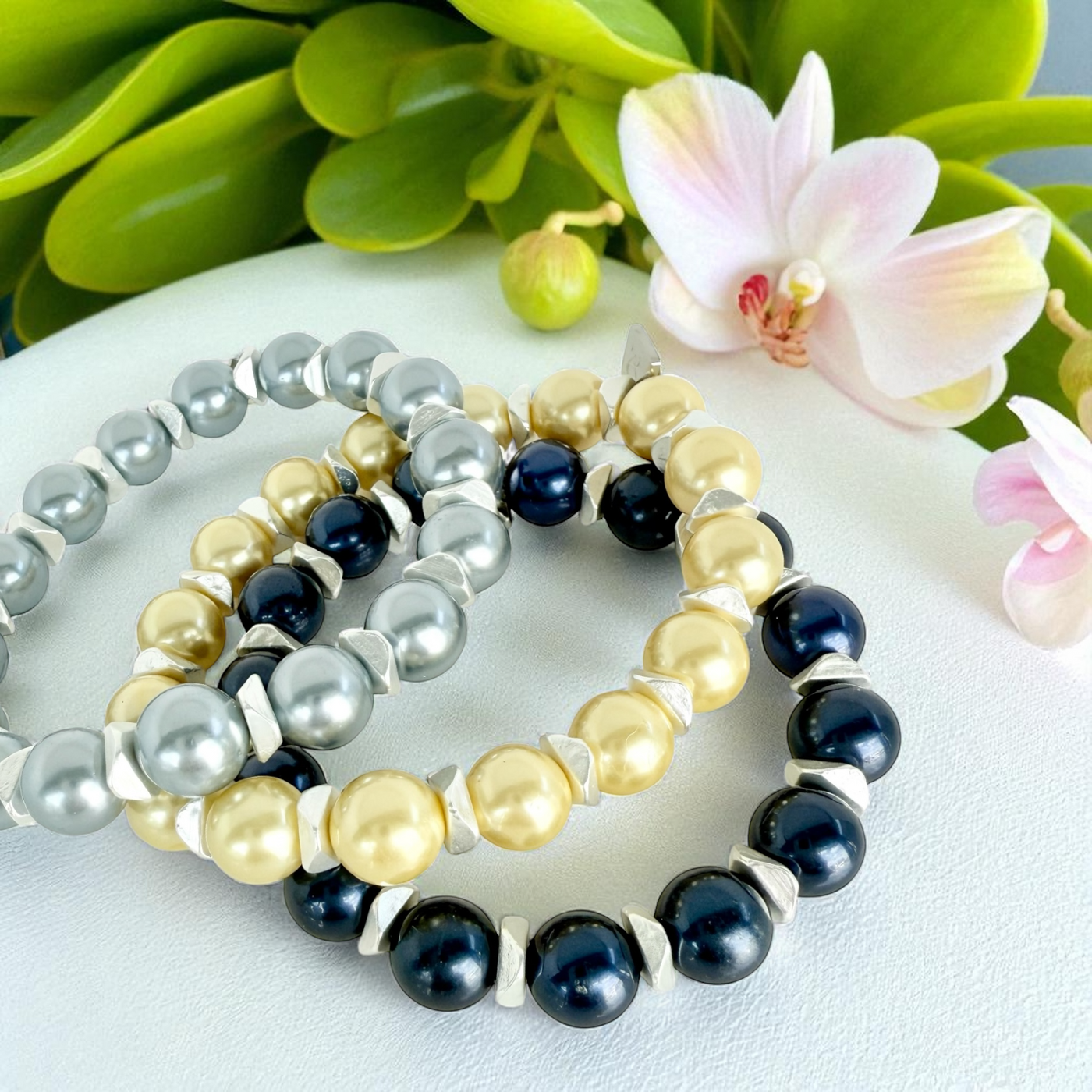 Boleyn Pearl - Yellow - Silver