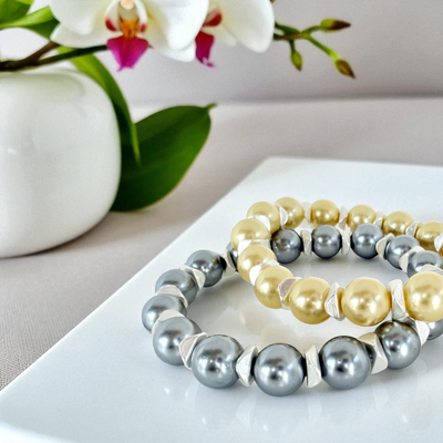 Boleyn Pearl - Yellow - Silver