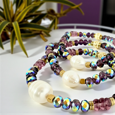 Baroque Pearl in Amethyst Radiance
