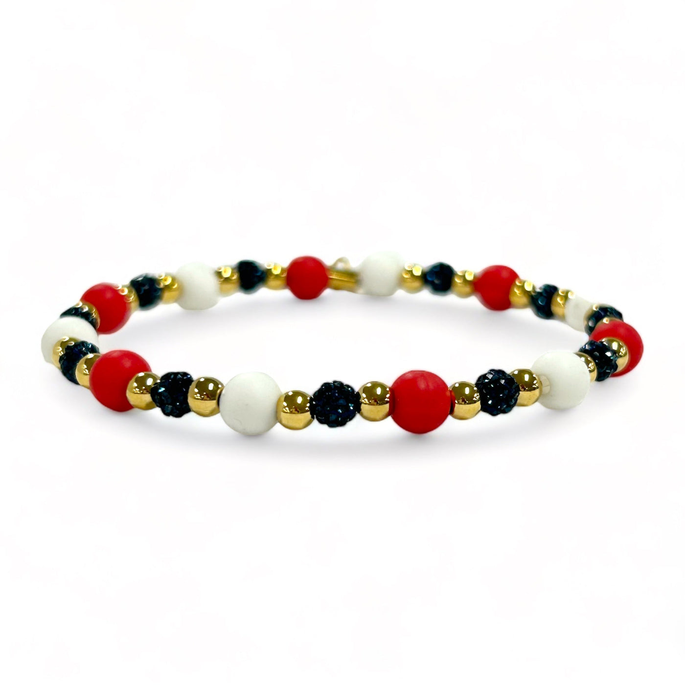 Kaleidoscope Mini Red, White and Navy with Gold