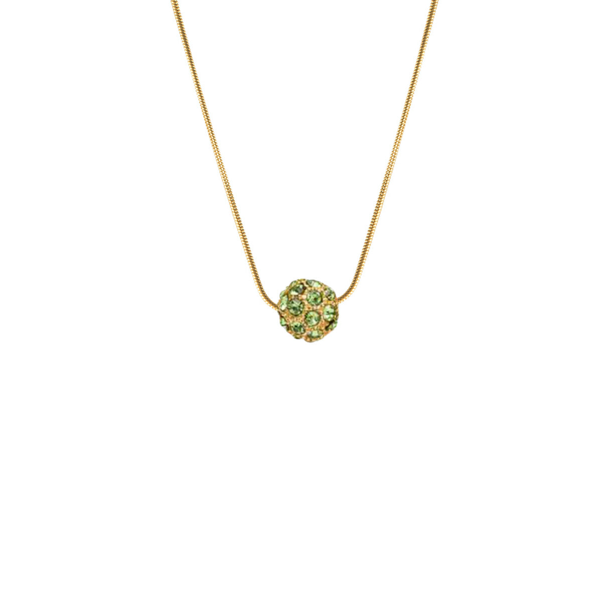 Kenzie Necklace - Lime with Gold