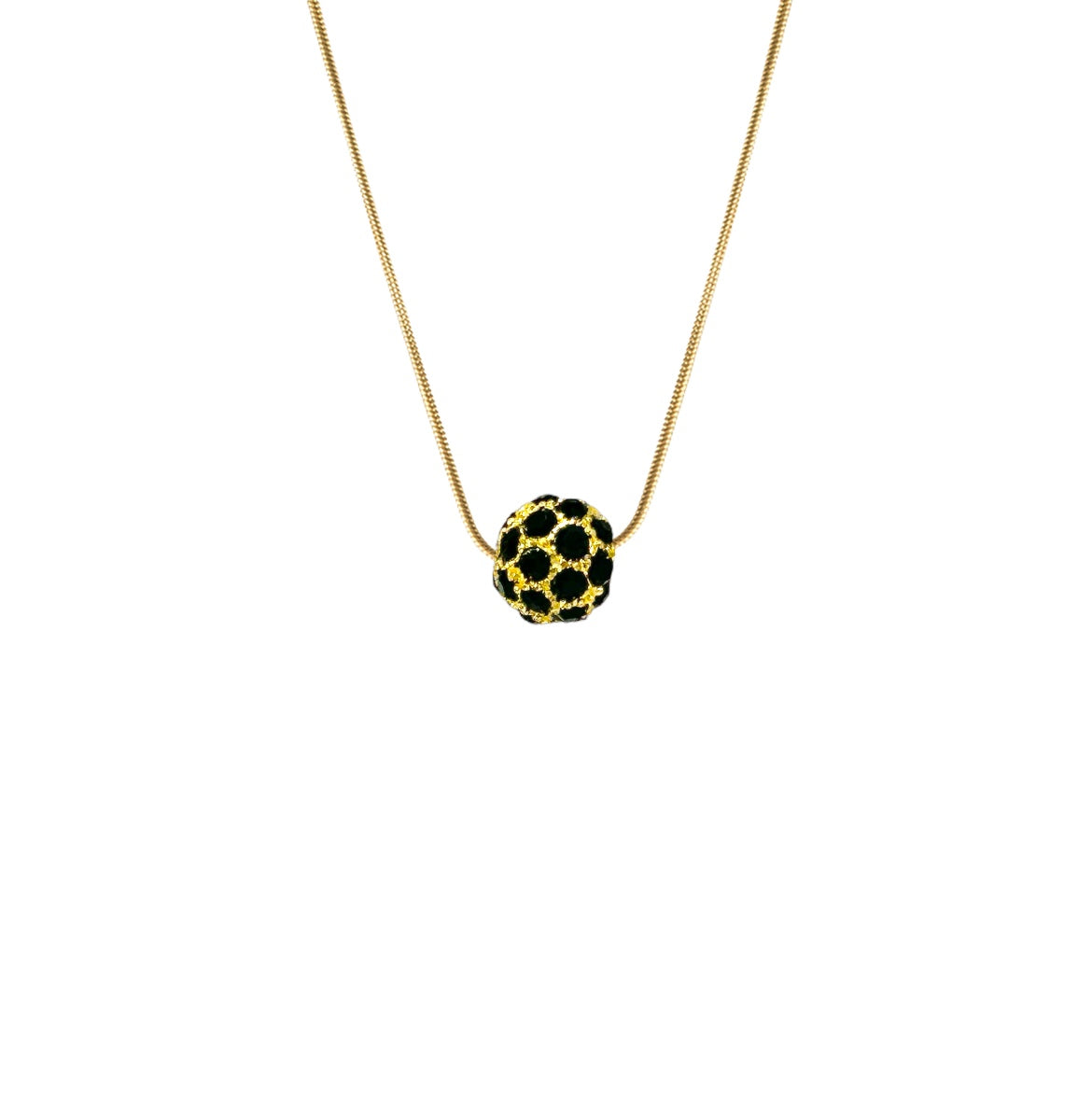 Kenzie Necklace - Black with Gold