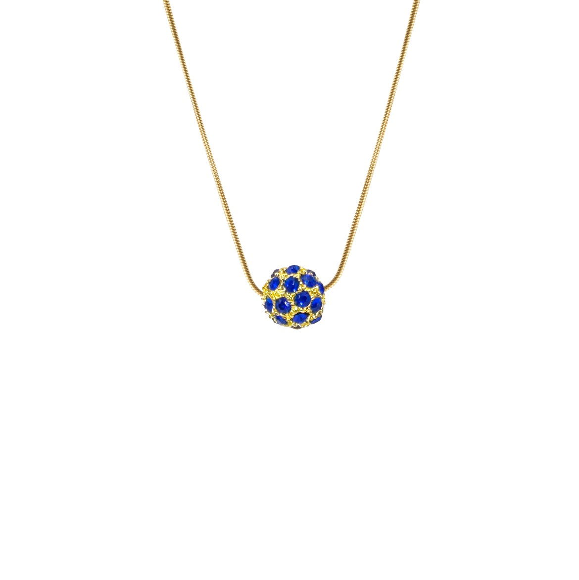 Kenzie Necklace - Cobalt with Gold