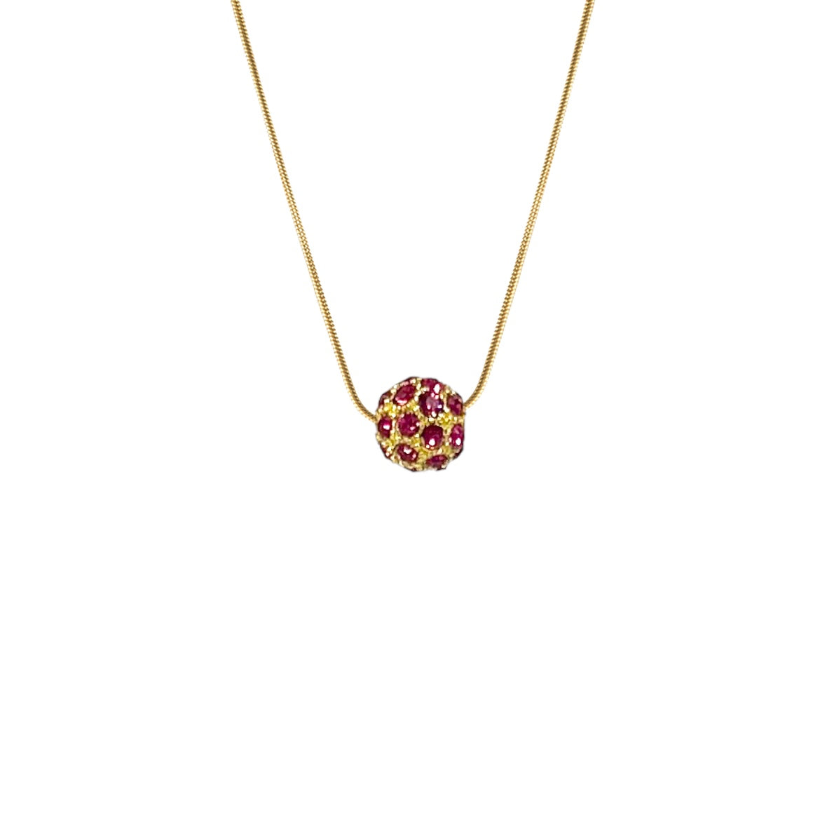 Kenzie Necklace - Magenta with Gold