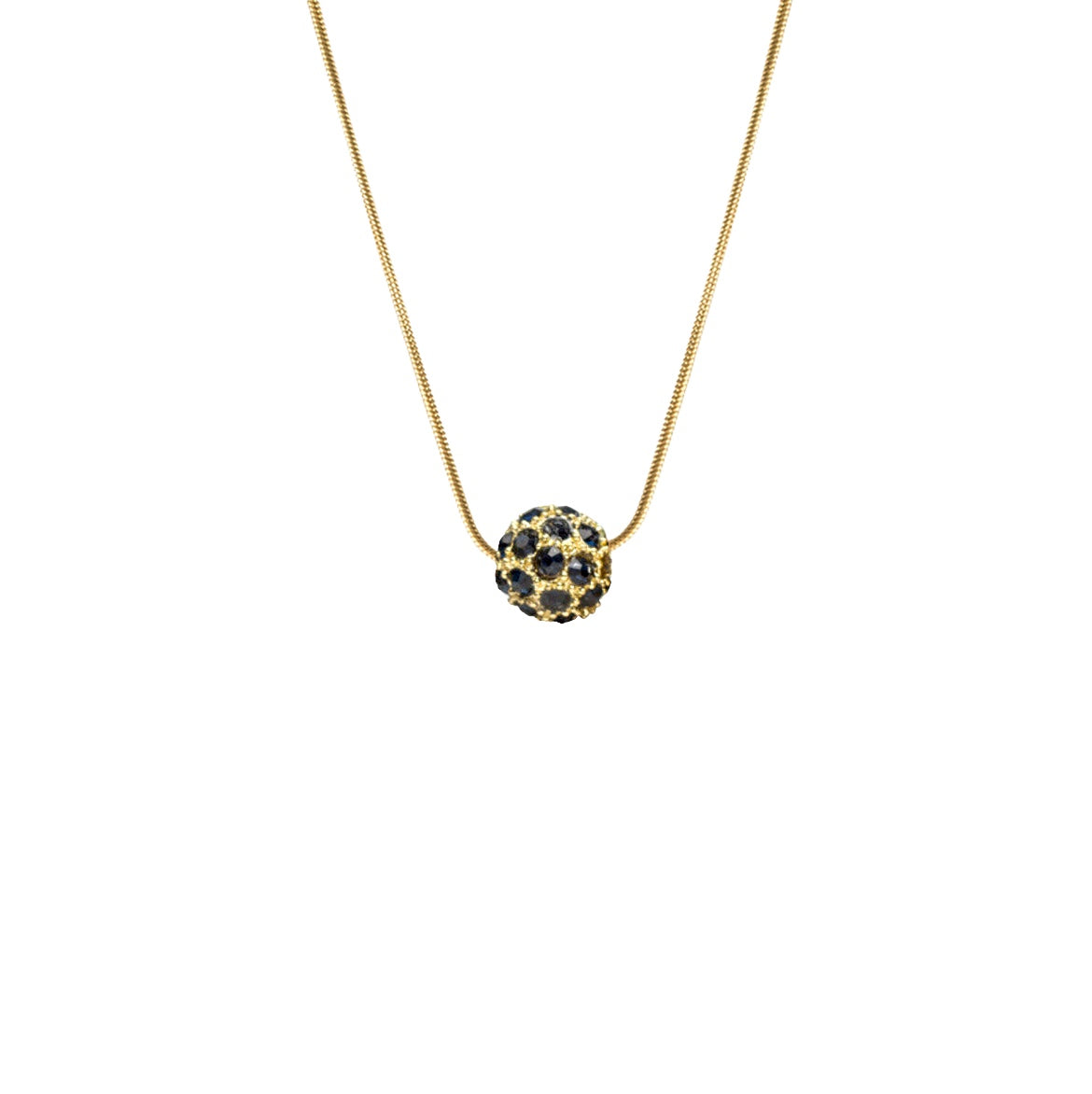 Kenzie Necklace - Navy with Gold