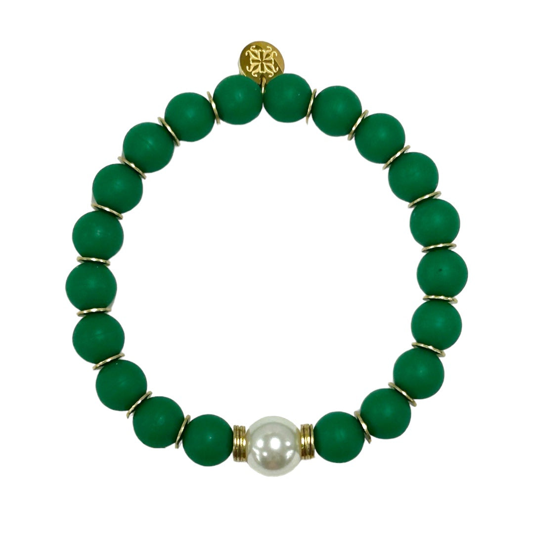 Lucy Beaded Bracelet in Green