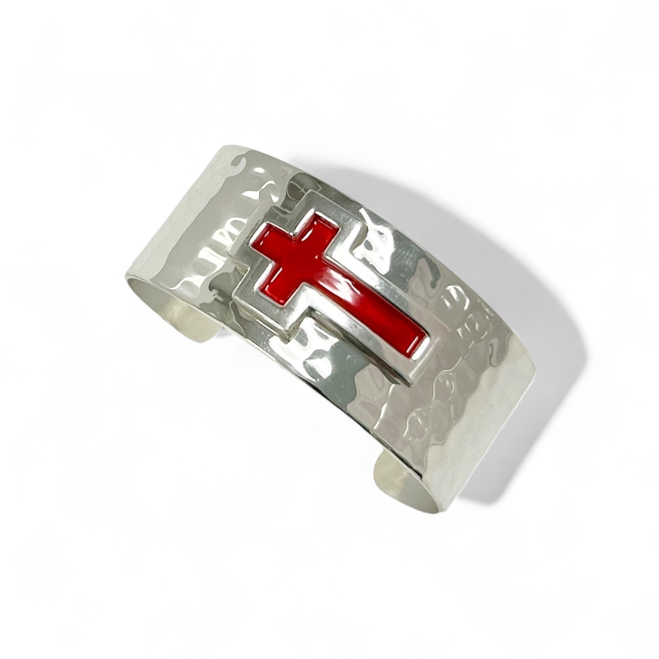 California Cross 1.0 Cuff Silver - Red