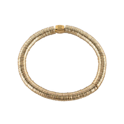 Stevie Grande 6mm Beaded Bracelet in Gold