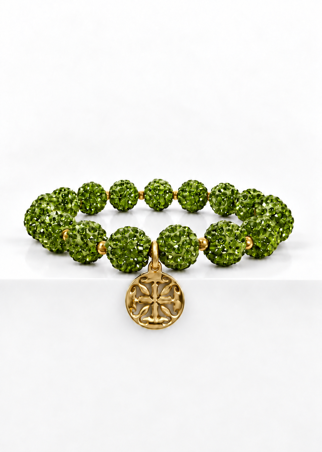 Emerson 2.0 Peridot gold front view #Color_Peridot