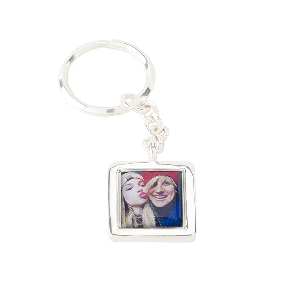 Best Day Ever Key Ring Medium Square - Silver