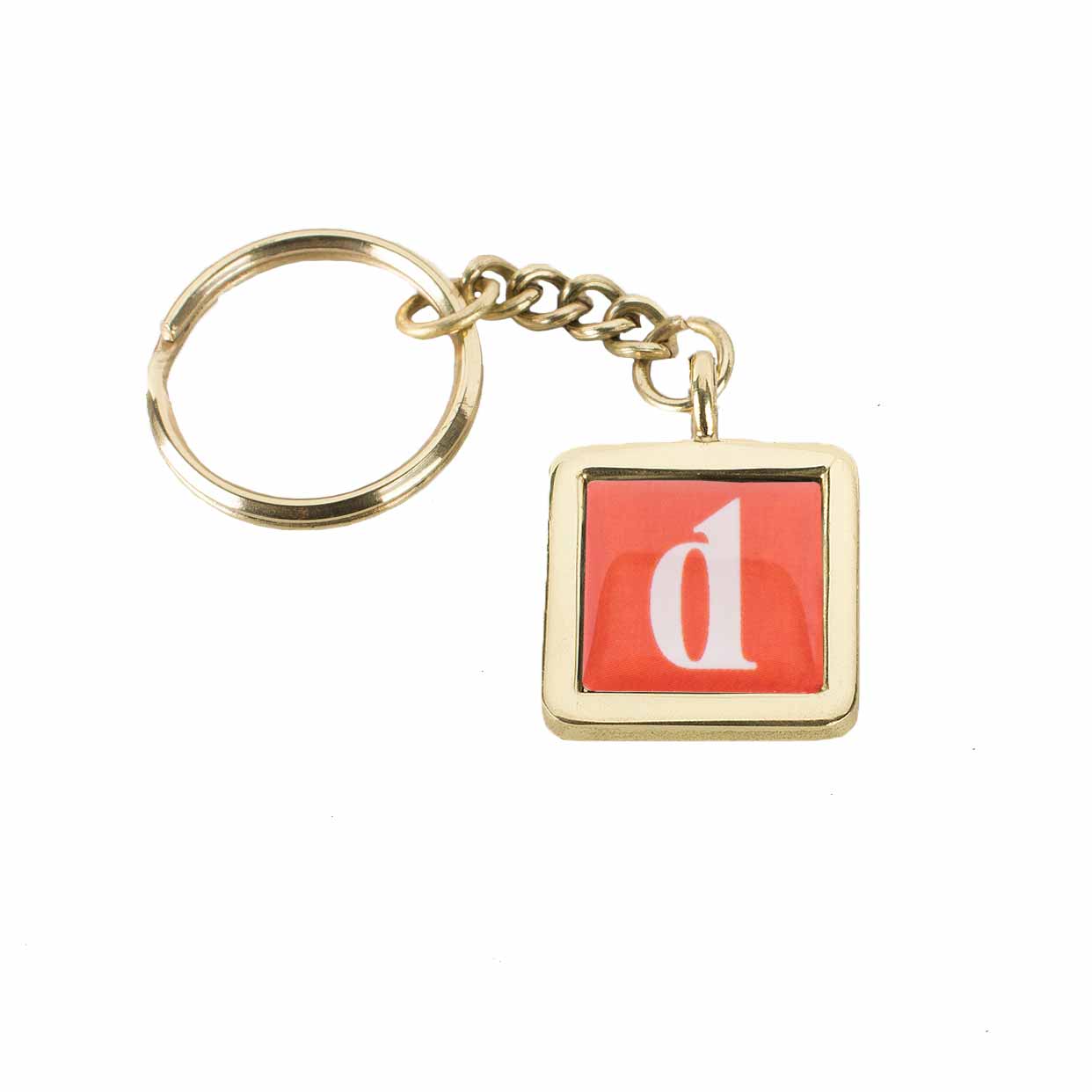 Best Day Ever Square Key Ring -  Initial