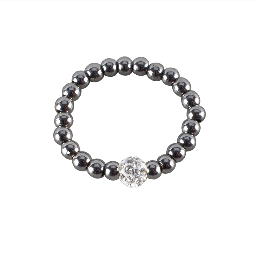 Friendship Shamballa Ring - Silver