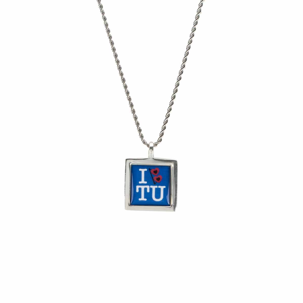 NCAA Art Deco Necklace - University of Tulsa "I Love TU"
