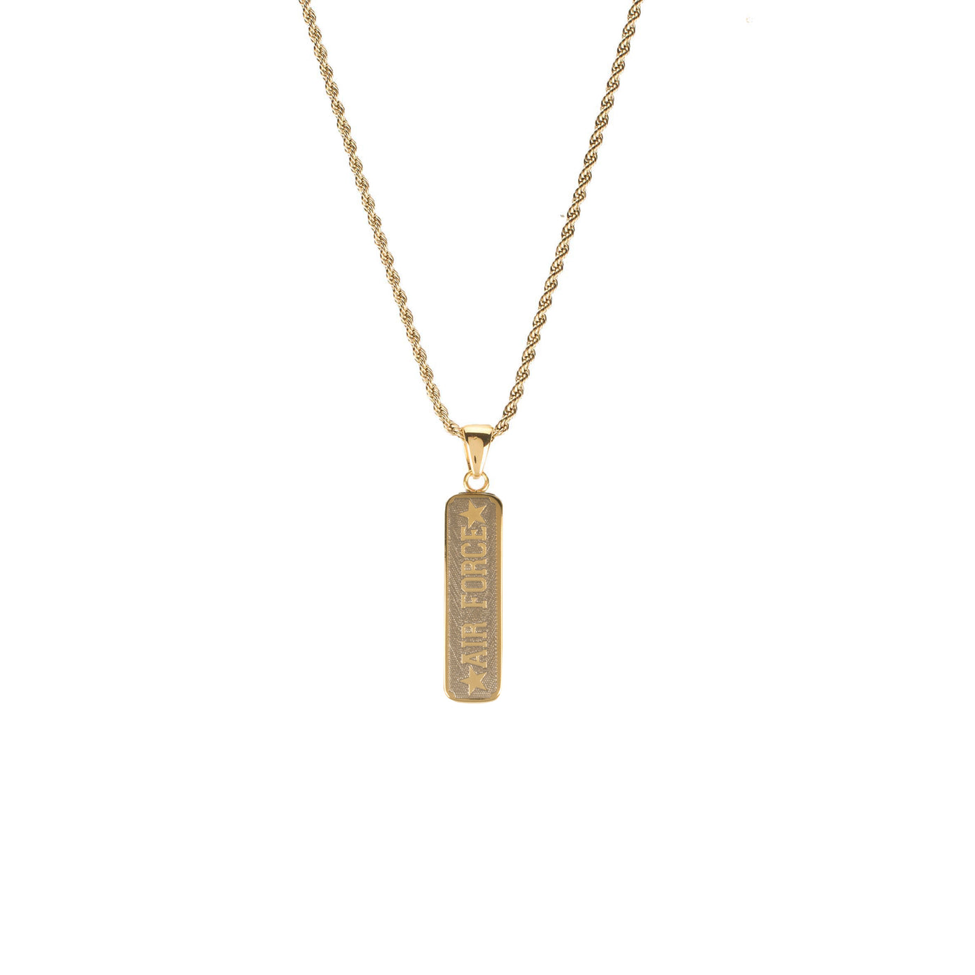 K48 by Rustic Cuff Statement Bar Vertical Necklace Gold - Air Force
