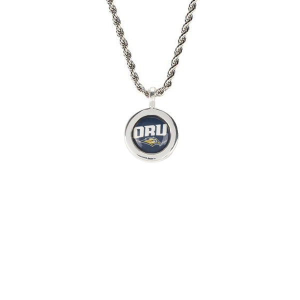 NCAA Art Deco Necklace - Oral Roberts University Silver