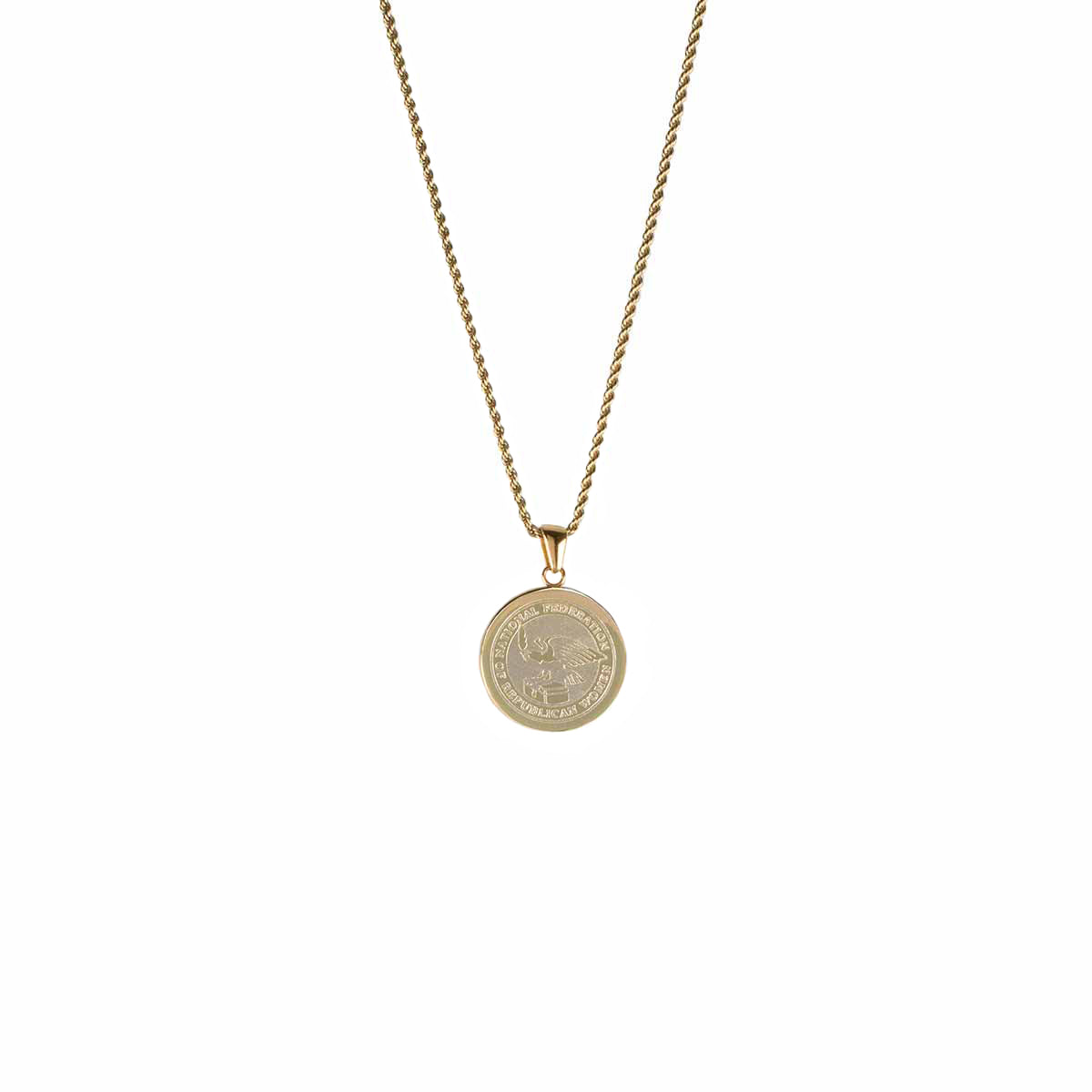 NFRW Logo Engraved Necklace Gold