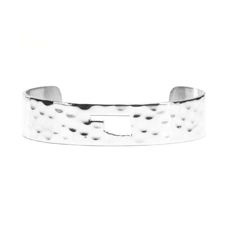 Cut Out .5 Cuff - Oklahoma in Silver