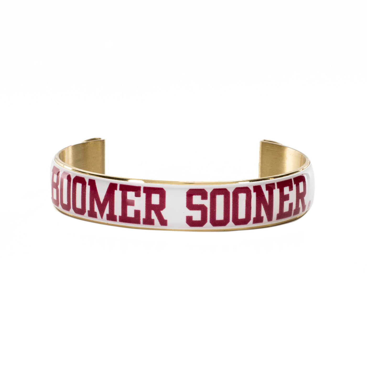 NCAA Art Deco .5 Cuff - University of Oklahoma "BOOMER SOONER"