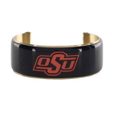 NCAA Art Deco 1.0 Cuff - Oklahoma State University "OSU on Black"