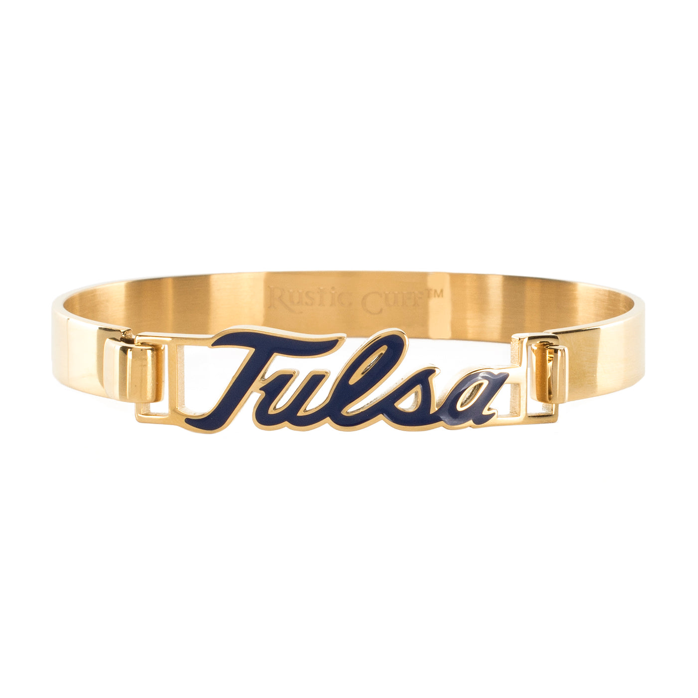NCAA Kristin Bangle Bracelet - University of Tulsa "Tulsa" Gold