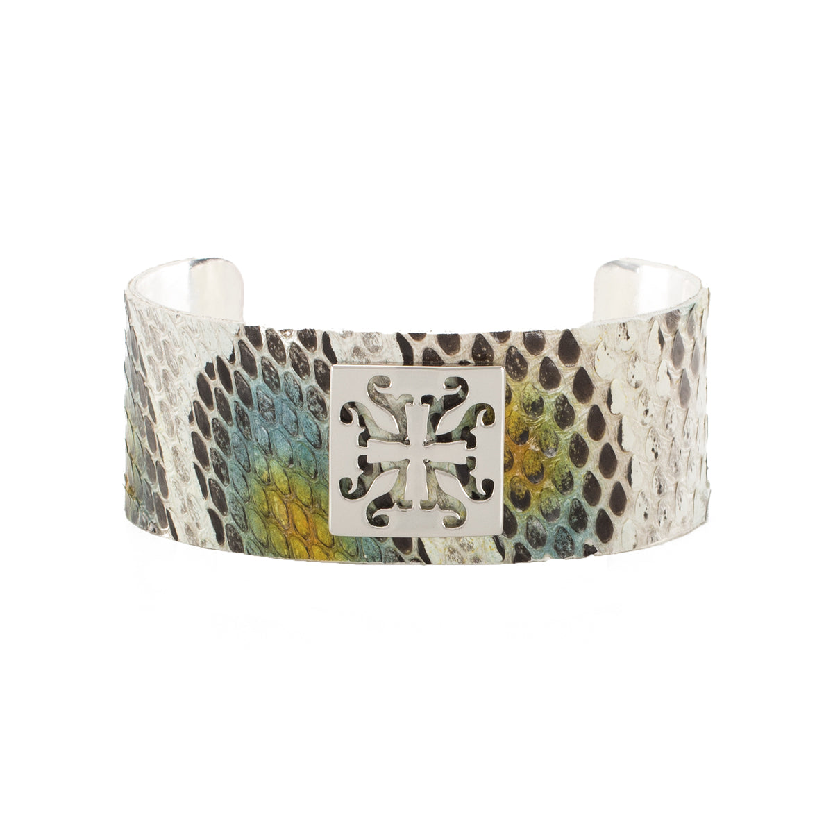 Python 1.0 Flat with Square Logo - Tropical Envy on Silver